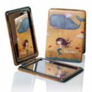 Pocket Mirror - Girl & Whale