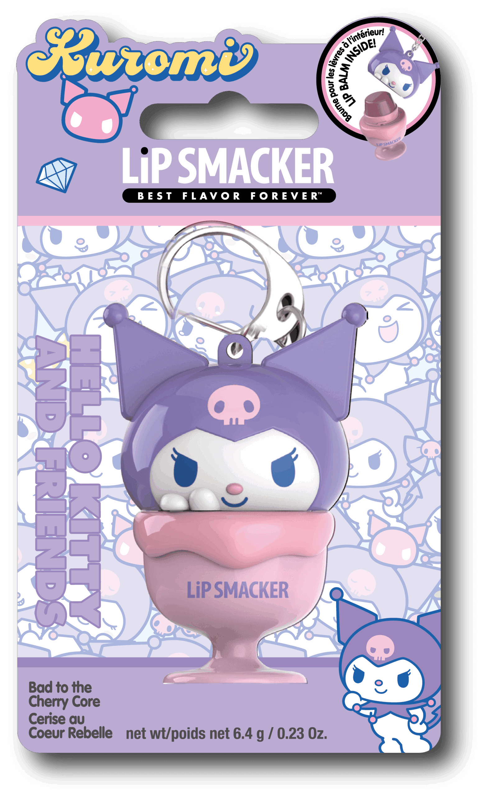 Lip Smacker - Kuromi Cup Lip Balm with keychain