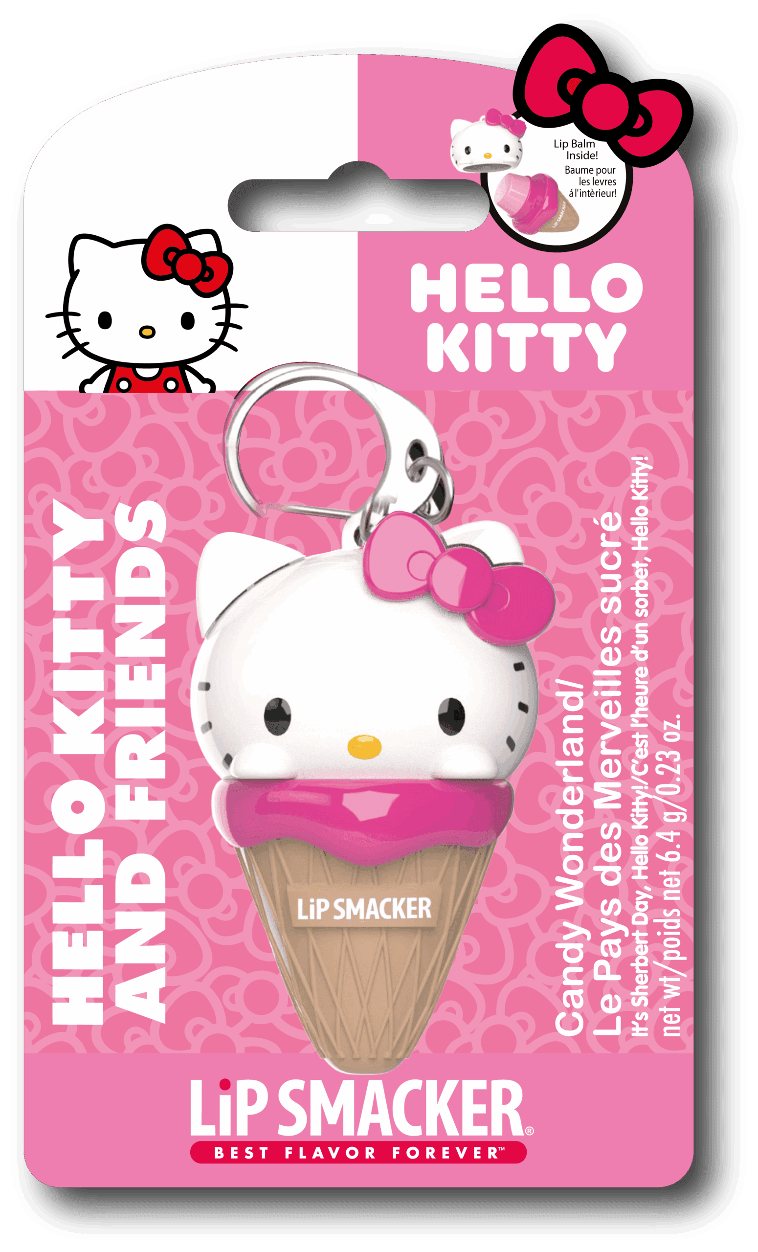 Lip Smacker - Hello Kitty Ice Cream cone balm with keychain- Candy Wonderland