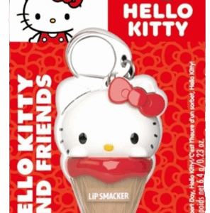 Lip Smacker - Hello Kitty Ice Cream cone balm with keychain  - Strawberry