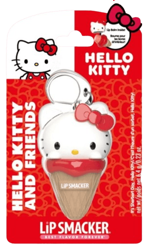 Lip Smacker - Hello Kitty Ice Cream cone balm with keychain - Strawberry