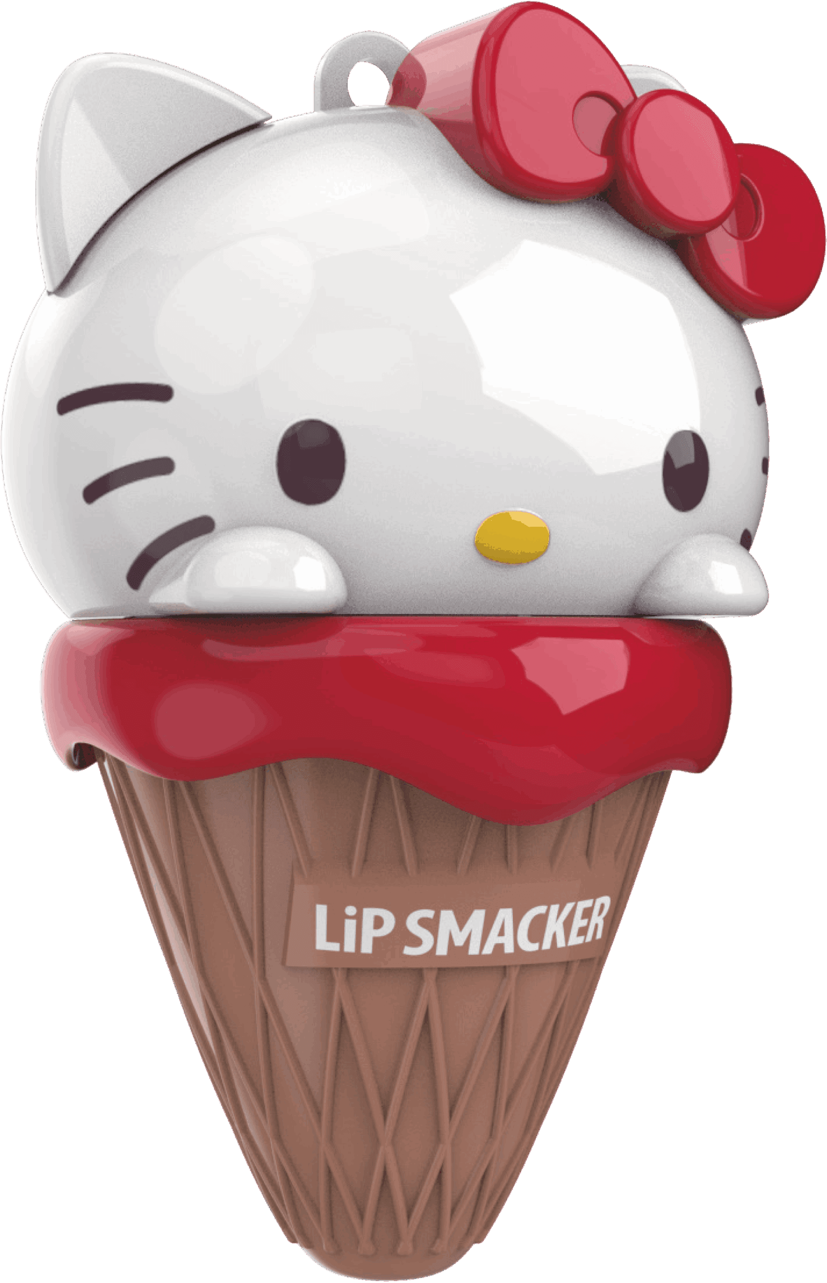 Lip Smacker - Hello Kitty Ice Cream cone balm with keychain - Strawberry - Image 2