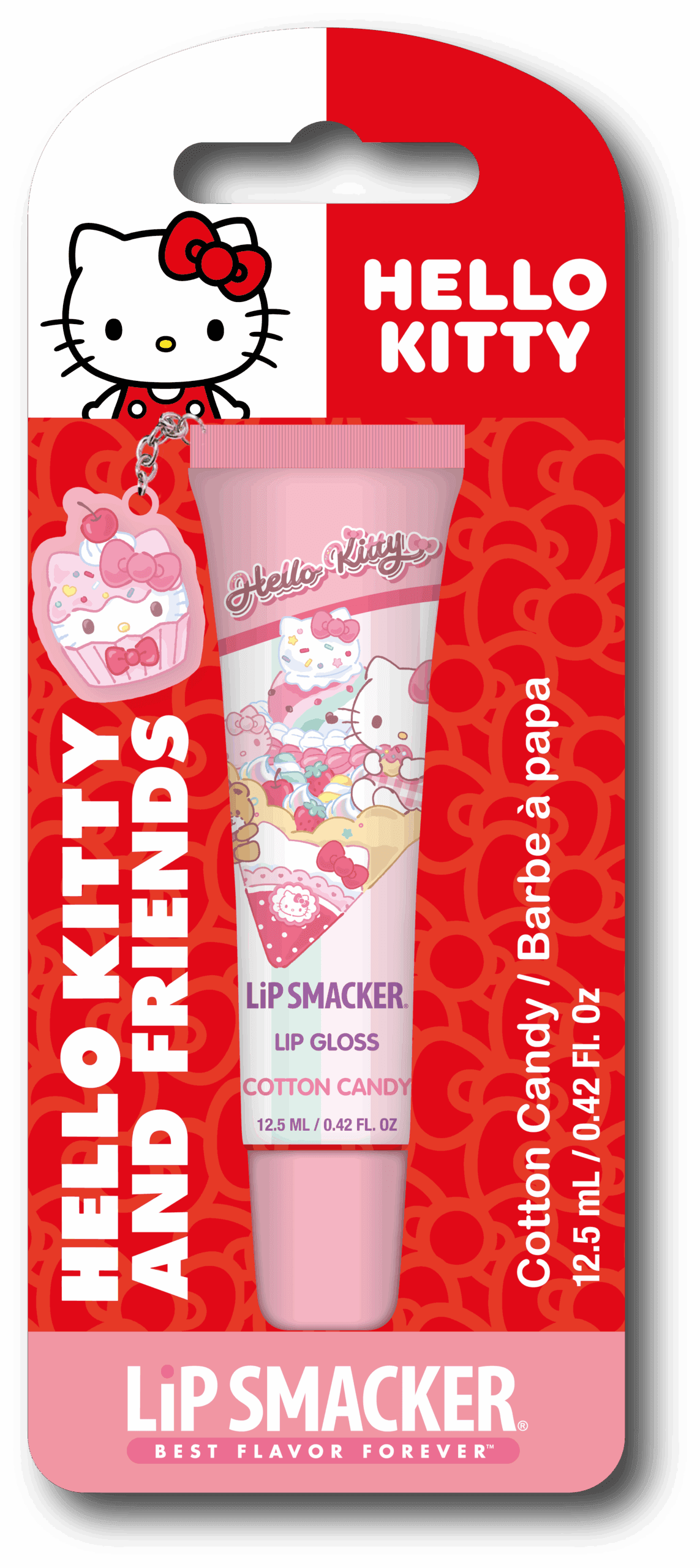 Lip Smacker - Hello Kitty Lip Gloss Balm with charm - Cotton Candy