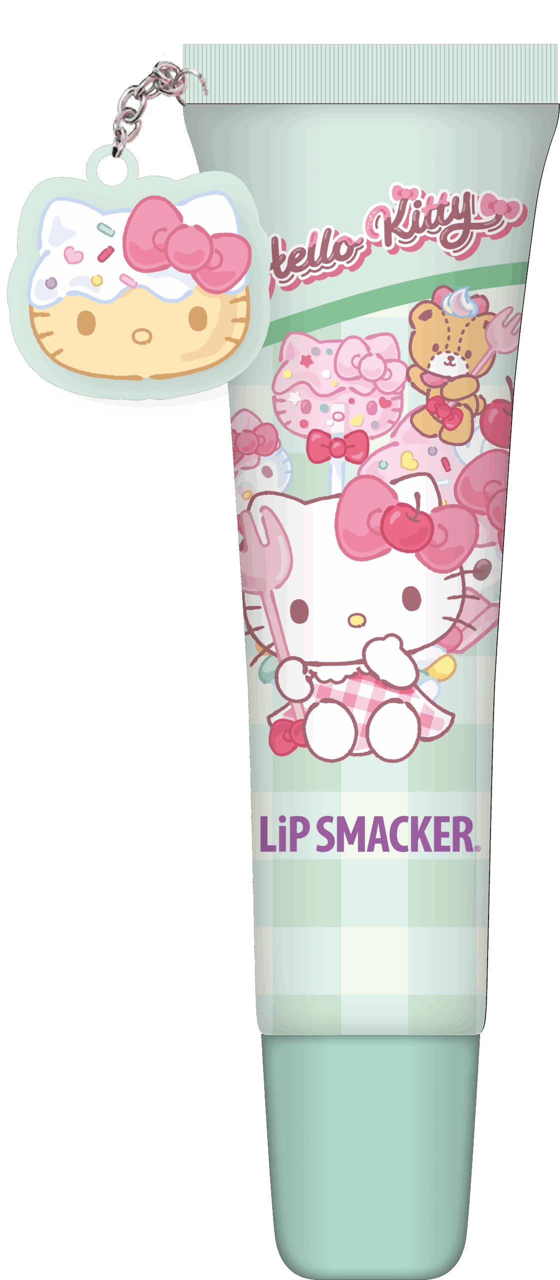 Lip Smacker - Hello Kitty Lip Gloss Balm with charm - Green Apple - Image 2