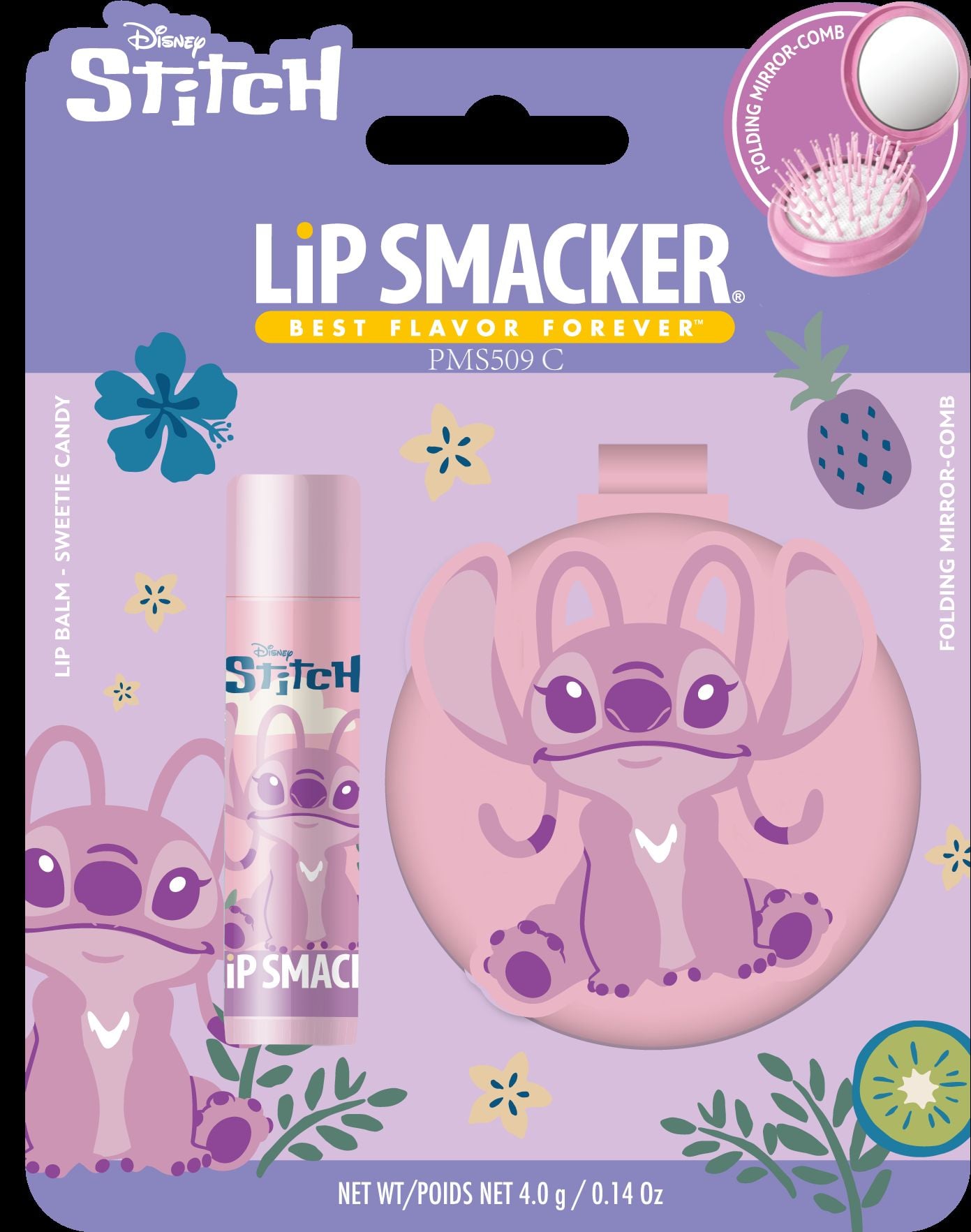 Angel Comb & lip balm set -Sweetie Candy